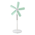 Ventilateur sur pied 15 W/230 V Ø 50 cm blanc/vert