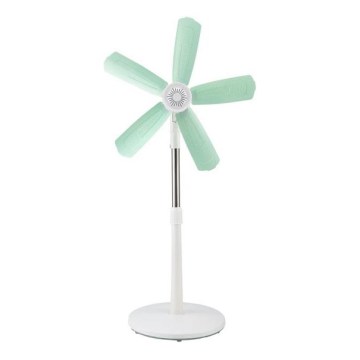 Ventilateur sur pied 15 W/230 V Ø 50 cm blanc/vert