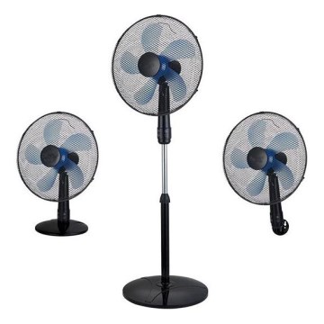 Ventilateur sur pied 3-en-1 50 W/230 V Ø 40 cm noir
