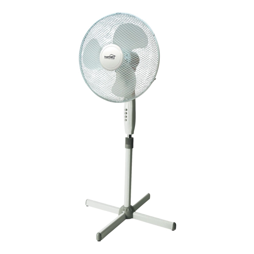 Ventilateur sur pied 40 cm, 3 vitesses, blanc 45W