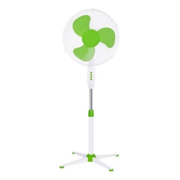 Ventilateur sur pied 60 W / 230 V, diamètre 40 cm, blanc/vert