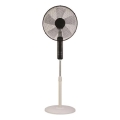Ventilateur sur pied 60 W/230 V, hauteur 135 cm, blanc/noir + télécommande