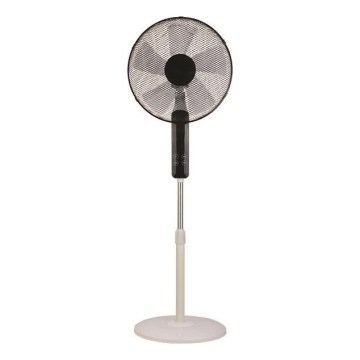 Ventilateur sur pied 60 W/230 V, hauteur 135 cm, blanc/noir + télécommande