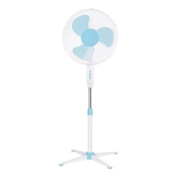 Ventilateur sur pied 60 W/230 V Ø 40 cm blanc/bleu