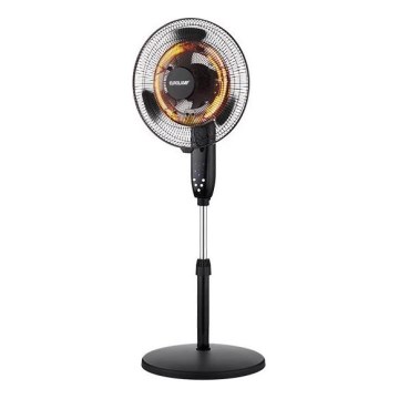 Ventilateur sur pied avec chauffage intégré 35 W/2000 W/230 V, Ø 40 cm, noir