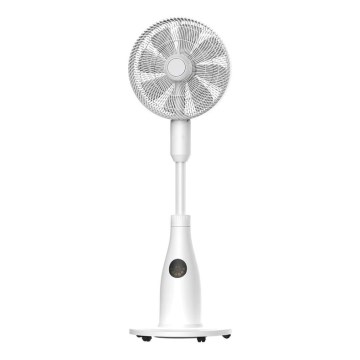 Ventilateur sur pied avec fonction brumisation 50W/230V Ø 40 cm blanc + télécommande
