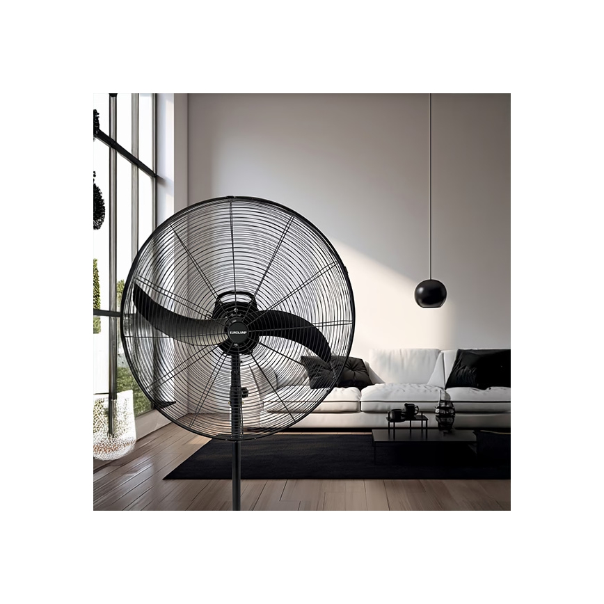 Ventilateur sur pied industriel 115W/230V 188 cm noir
