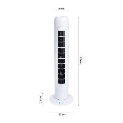 Ventilateur sur pied TOWER 50W/230V blanc