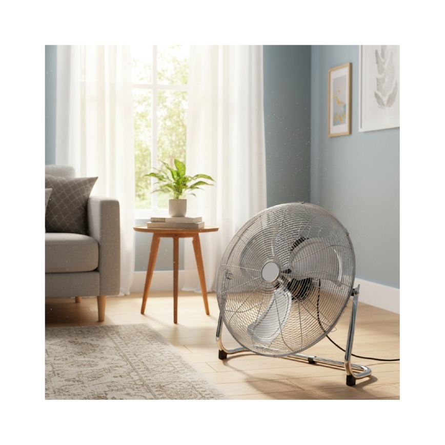 Ventilateur sur pied VIENTO 200W/230V chrome brillant
