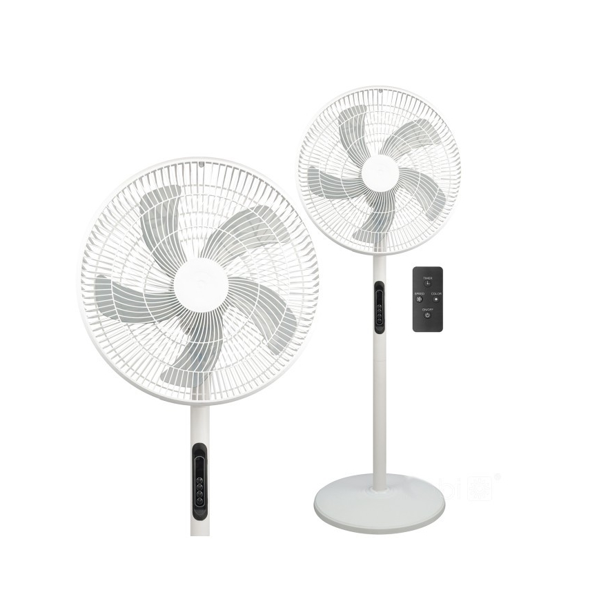 Ventilateur sur pied VIENTO-R 40W/230V blanc + télécommande