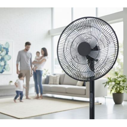 Ventilateur sur pied VIENTO-R 40W/230V noir + télécommande