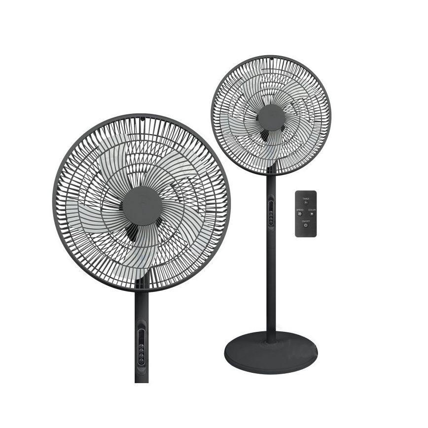 Ventilateur sur pied VIENTO-R 40W/230V noir + télécommande