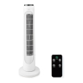 Ventilateur tour 50W/230V blanc + télécommande