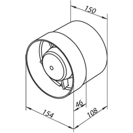 Ventilateur VENTS 150VKO tuyau 15cm