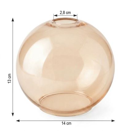 Verre de rechange POBO Ø 14 cm, beige fumé