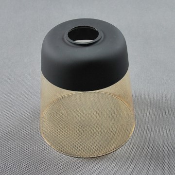 Verre de rechange pour lustre AMBER E27, diamètre 15,5 cm, noir / beige fumé