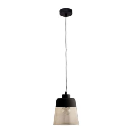 Verre de rechange pour lustre AMBER E27, diamètre 15,5 cm, noir / beige fumé
