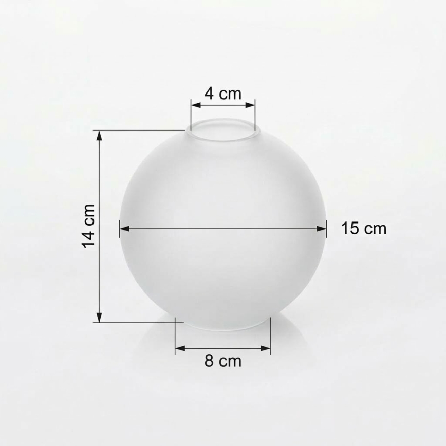 Verre de rechange pour lustre E27, Ø 15 cm, blanc mat
