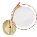 Verre de rechange pour lustre et applique murale AMOS E27, Ø 13 cm, blanc