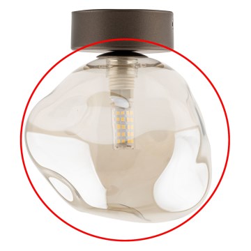 Verre de rechange pour lustre et applique murale LAVA E27, beige fumé