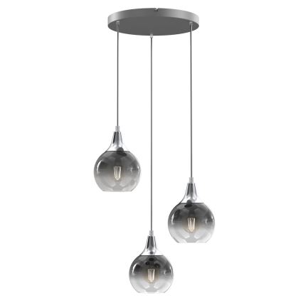 Verre de rechange pour lustre et applique murale MONTE E27 Ø 15 cm fumé