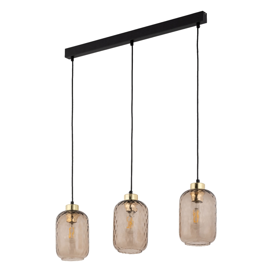 Verre de rechange pour lustre et applique murale PESCARA E27 Ø 14 cm brun fumé