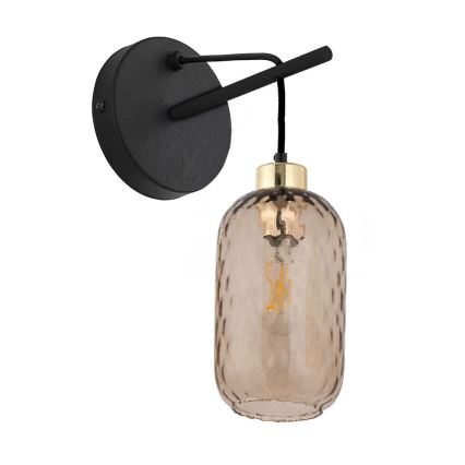 Verre de rechange pour lustre et applique murale PESCARA E27 Ø 14 cm brun fumé