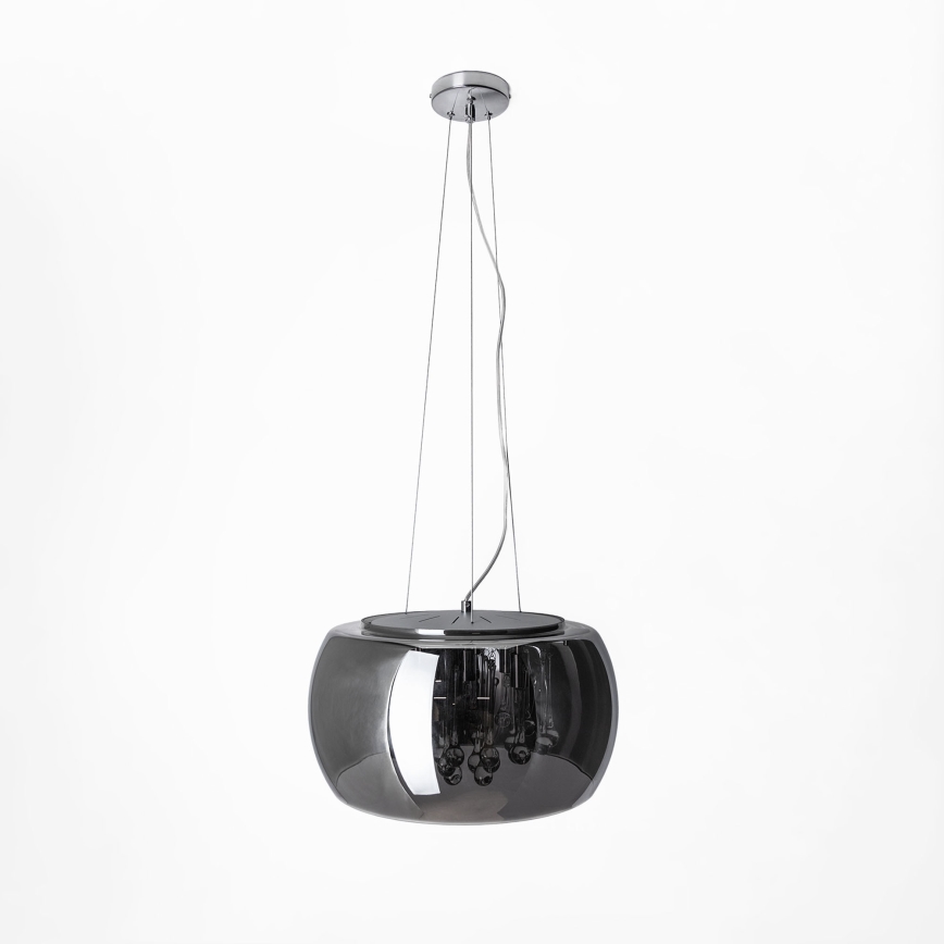 Verre de rechange pour lustre et plafonnier G9, diamètre 50 cm, gris fumé