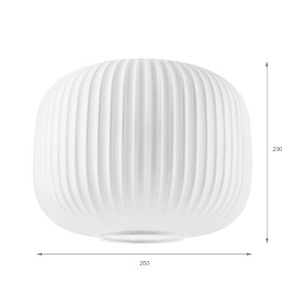 Verre de rechange pour lustre HARMA E27, 23 x 25 cm, blanc