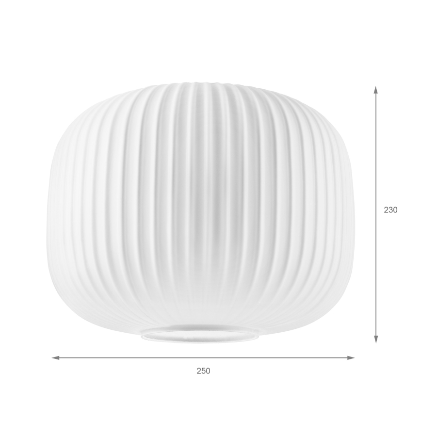 Verre de rechange pour lustre HARMA E27, 23 x 25 cm, blanc