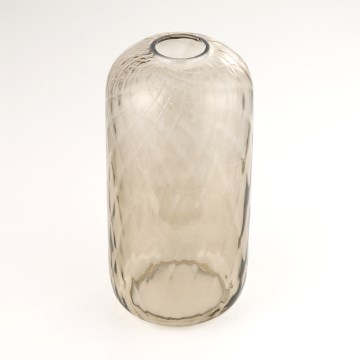 Verre de rechange pour lustre KARO E27 — diamètre 14 cm, brun fumé