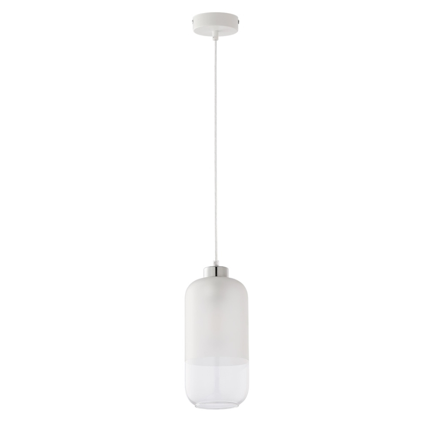 Verre de rechange pour lustre MARCO E27, diamètre 14 cm, transparent/blanc