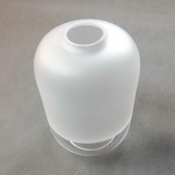 Verre de rechange pour lustre MARCO E27, Ø 14 cm, transparent/blanc