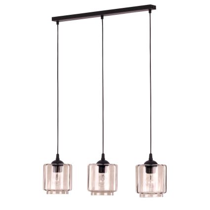 Verre de rechange pour lustre POBO E27, diamètre 15 cm, beige fumé