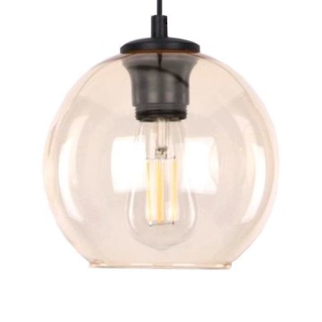 Verre de rechange pour lustre POBO E27, Ø 14 cm, fumé beige