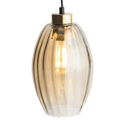 Verre de rechange pour lustre SEBO E27 Ø 17 cm beige fumé