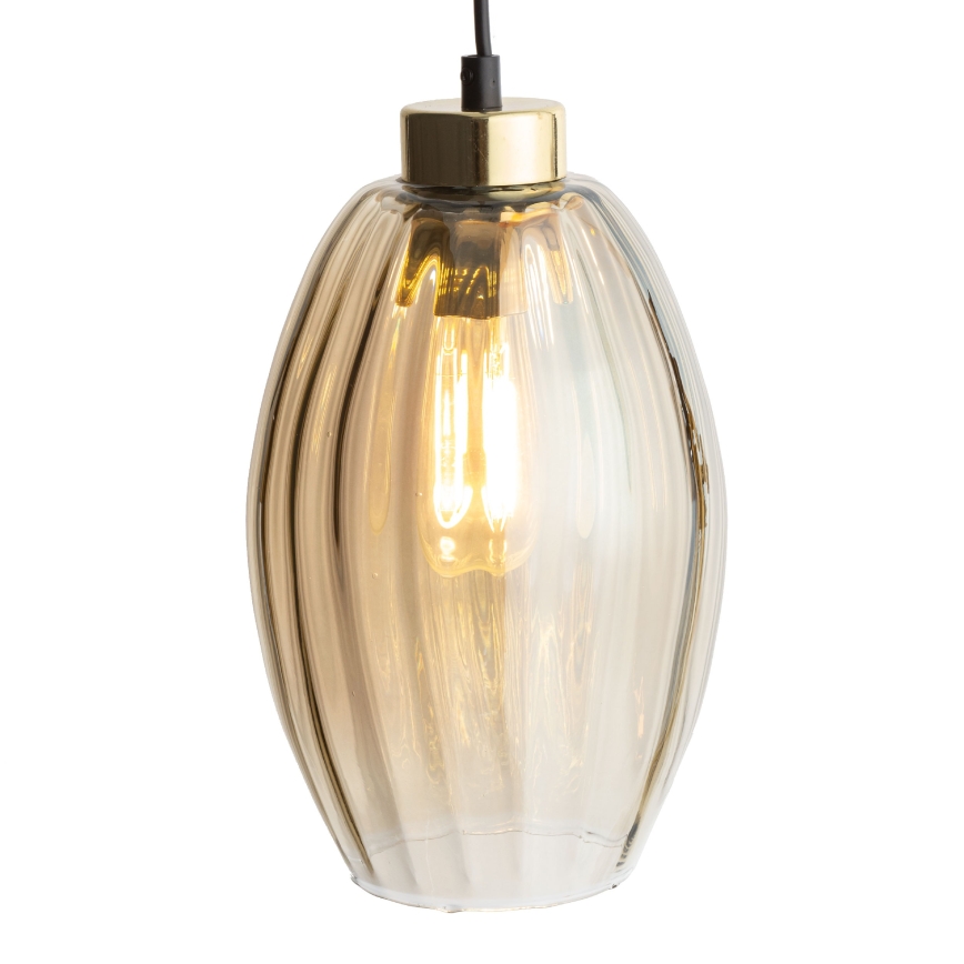 Verre de rechange pour lustre SEBO E27 Ø 17 cm beige fumé