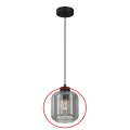 Verre de rechange pour lustre SOMBRA E27, diamètre 16 cm, gris fumé