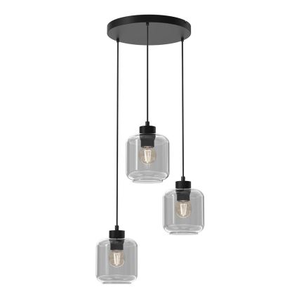Verre de rechange pour lustre SOMBRA E27, diamètre 16 cm, gris fumé
