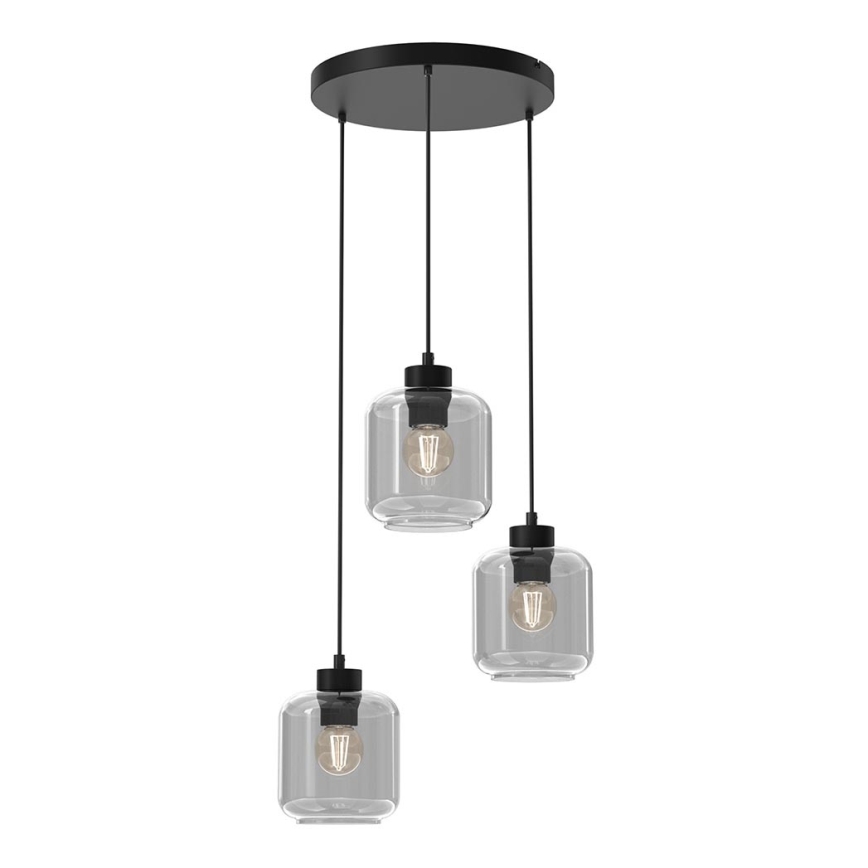 Verre de rechange pour lustre SOMBRA E27, diamètre 16 cm, gris fumé