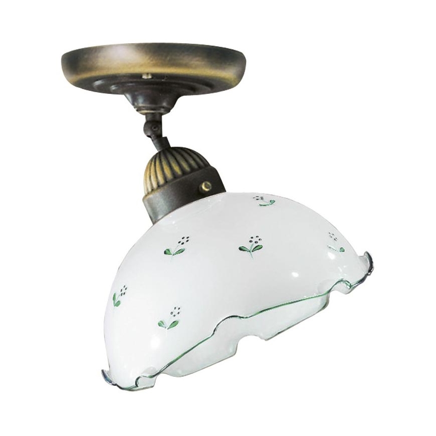 Verre de rechange universel NONNA E27 Ø 20 cm blanc/vert