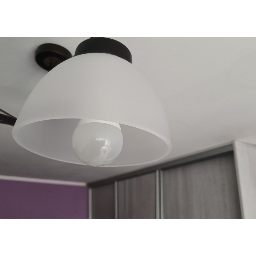 Verre de rechange pour lustre E27, Ø 18 cm, en verre opalin