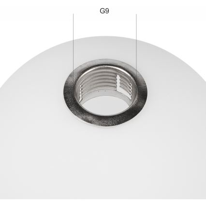 Verre de remplacement pour lustre ASTRO, ANTONIO G9, Ø 12 cm