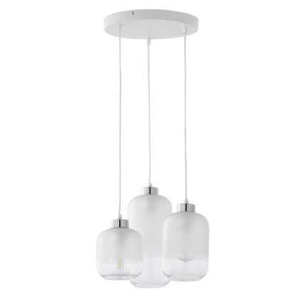 Verre de remplacement pour lustre MARCO E27, diam. 14 cm, blanc/transparent