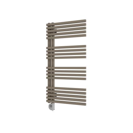 Vertaduro - Radiateur de salle de bains à thermostat intégré MICHELLE 600 W 97 x 50 cm taupe