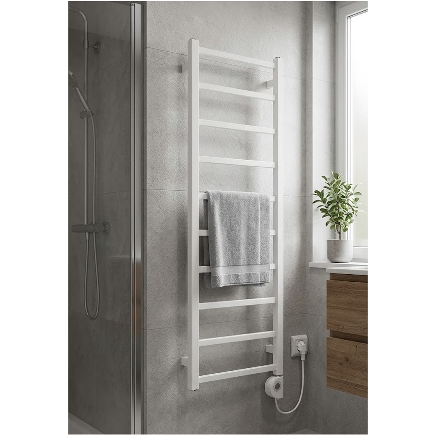 Vertaduro - Radiateur de salle de bains avec thermostat ZOE 400 W 114 x 40 cm blanc