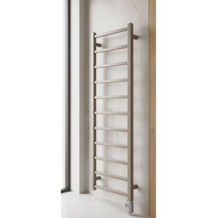 Vertaduro - Radiateur de salle de bains ZOE 400 W avec thermostat, 114 x 40 cm, taupe