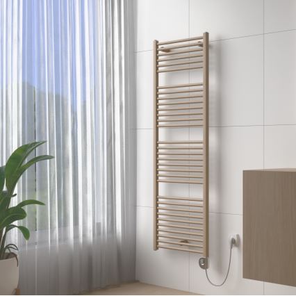 Vertaduro - Sèche-serviettes avec thermostat DENISE 600 W 154 x 50 cm taupe