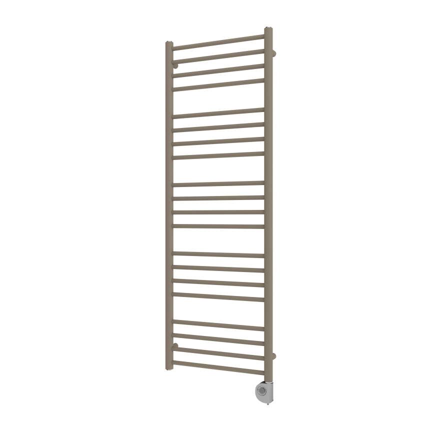 Vertaduro - Sèche-serviettes électrique avec thermostat SIMONE 600 W 144 x 50 cm taupe