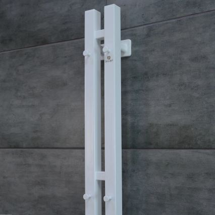 Vertaduro - Sèche-serviettes électrique avec thermostat VEO 106W/230V 150x9 cm IP44 blanc droit